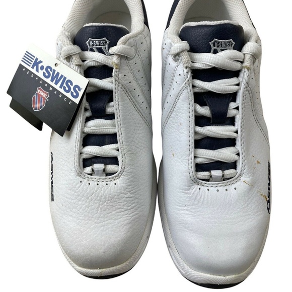 K*SWISS Men's 01289167ST124 WHT/NVY/SLVR Sneakers Size 7 Vintage 90s-Y2K - Picture 1 of 8